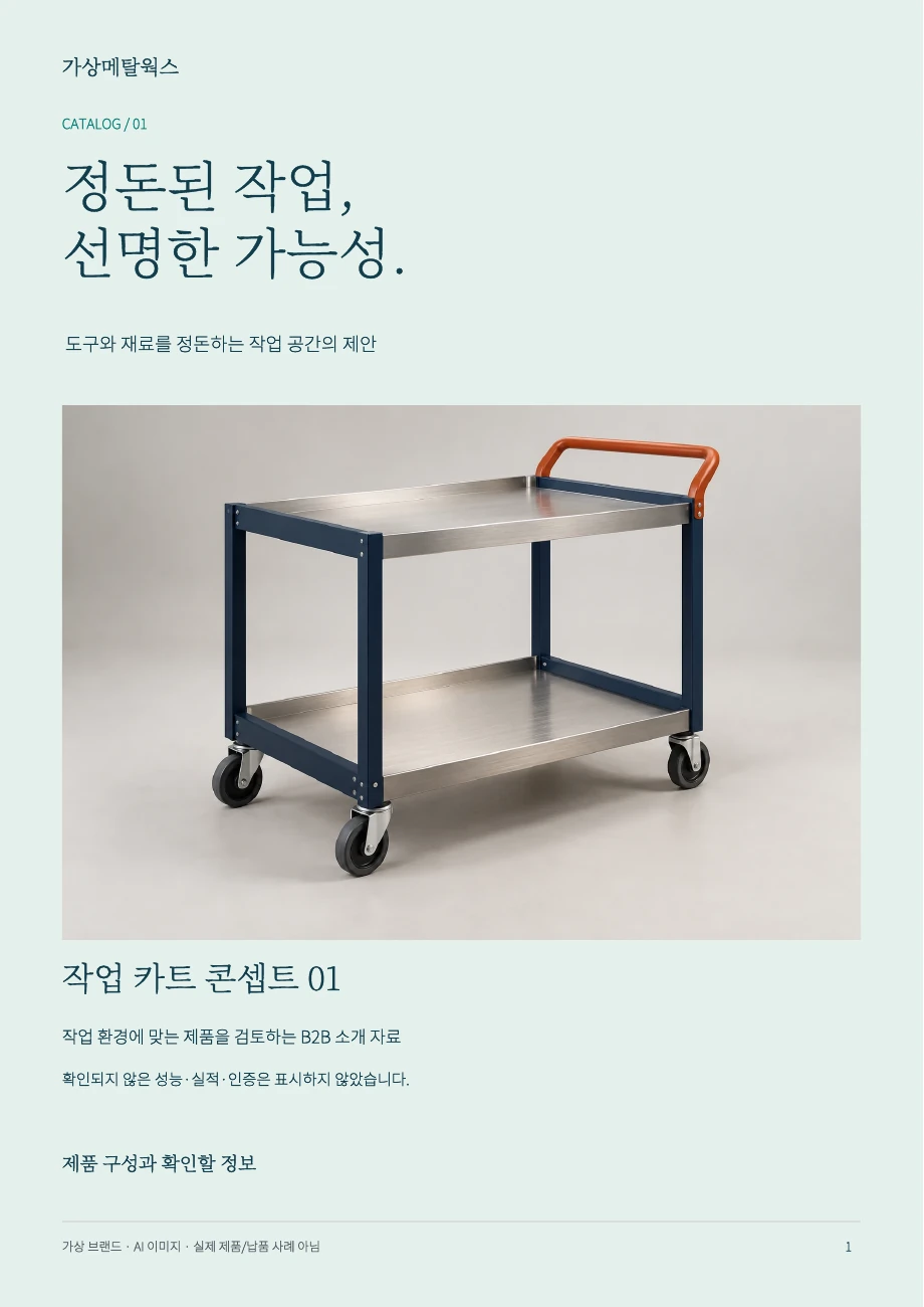 산업재 카탈로그 실제 합성 산출물 화면